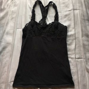 American Eagle Dark Grey Lace Tank Top